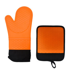 Ensemble de gants de cuisine et de protège-plat en silicone de qualité alimentaire, antidérapants, résistants à la chaleur, <span class=keywords><strong>pour</strong></span> la cuisson, le barbecue et la cuisine - Product Image 6