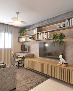 Supporto TV Motorizzato dal Design <span class=keywords><strong>Moderno</strong></span>, Montaggio a <span class=keywords><strong>Parete</strong></span>, Durevole ed Ecologico, per <span class=keywords><strong>Soggiorno</strong></span>, Camera da Letto, Hotel, Adatto a TV da 65 Pollici e Oltre - Product Image 2