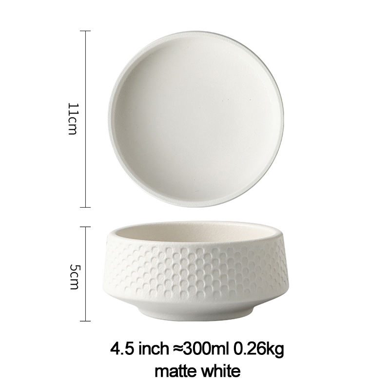 Blanc mat de cuvette de 4.5 pouces