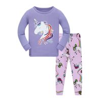 Ensemble de pyjama en coton pour filles, manches longues, mignon et doux, vêtements de nuit pour enfants, vente en gros par le fabricant Guai, pour l'automne