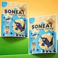 Emballage de haute qualité pour aliments pour animaux de compagnie : Bâtonnets de cabillaud, bâtonnets pour chats, friandises pour chiens, viande séchée lyophilisée, pochette refermable à fermeture éclair, résistante à l'humidité, à fond plat