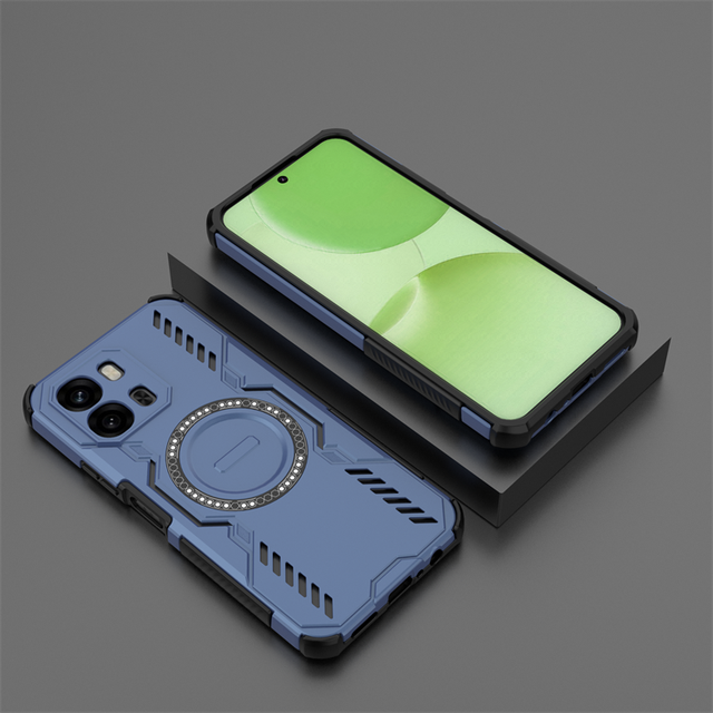 Ultra Protective Mecha Phone Case, Impact-Resistant Armor with Screen Guards for OPPO A6X/A6 Pro Rugged Cover Outdoor Activities
