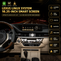 Lecteur multimédia automobile Android 11 10,25'' pour Lexus ES 2013-2017 Système radio automobile Carplay Android Auto 4G Caméra 360°