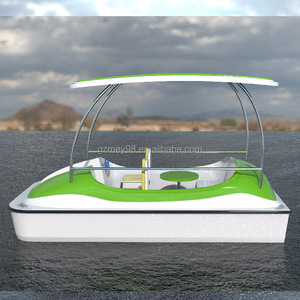 <span class=keywords><strong>Bateau</strong></span> à pédales électrique en fibre de verre pour 5 personnes, vidange automatique, usage commercial, parc aquatique de divertissement, certifié CE, 1 an - Product Image 2