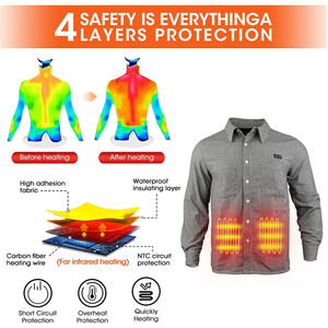 เสื้อเชิ้ตแขนยาวสำหรับผู้ชาย, เสื้อวอร์มกลางแจ้งแบบติดกระดุมสำหรับฤดูหนา<span class=keywords><strong>ว</strong></span> - Product Image 5