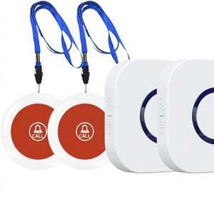 Système d'alerte domestique sans fil pour soignants, double récepteur, sonnette d'appel d'urgence SOS, pour personnes âgées et parents, portée de plus de 300 mètres - Product Image 1