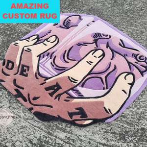 Grands <span class=keywords><strong>tapis</strong></span> <span class=keywords><strong>Bape</strong></span> 3D découpés en forme irrégulière, <span class=keywords><strong>tapis</strong></span> de luxe faits à la main, <span class=keywords><strong>tapis</strong></span> touffetés sur mesure - Product Image 6