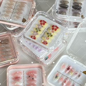 <span class=keywords><strong>Uñas</strong></span> Postizas Hechas a Mano, Estilo Aleatorio 2025, 10 Piezas, <span class=keywords><strong>Uñas</strong></span> Artificiales al por Mayor, <span class=keywords><strong>Uñas</strong></span> a Presión, Nueva Moda, Alta Calidad - Product Image 3