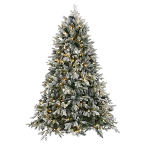 210cm Standing Eco-Friendly PVC Artificial Christmas <b>Tree</b> with 470 Warm White <b>LED</b> <b>Lights</b> Indoor Use - Product Image 1