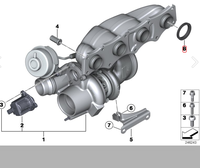 Joint d'étanchéité de collecteur d'échappement en acier inoxydable de haute qualité, neuf, garantie 1 an pour N20 OE 11657625293