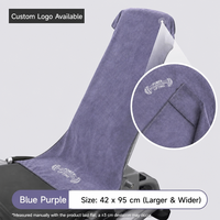 Serviette de sport/yoga pliable en polyester et nylon violet, respirante, écologique, douce, absorbante, antidérapante et légère