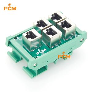 Module de carte PCB 35 mm pour <span class=keywords><strong>rail</strong></span> <span class=keywords><strong>DIN</strong></span>, convertisseur vertical réseau 5 voies RJ45 8P8C pour armoire de commande et panneau de distribution - Product Image 6
