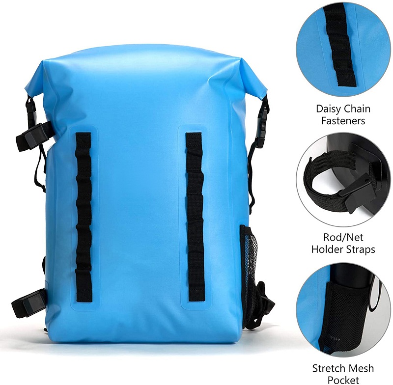 New Stylish PVC Dry Bags Tarpaulin IPX6 Waterproof Backpack With Roll-Top Closure