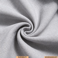 Modulares Graues Leinen-Blocksofa, Rahmenloses Frei Kombinierbares Bodensofa, 220/260/300cm Würfel-Freizeitsofa für Wohnzimmer und Apartment