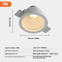 Outillage d'hôtel intelligent Style rétro Protection simple des yeux LED Spot de tube de plâtre de plafond pour la maison