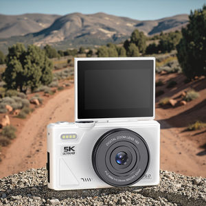 Appareil photo numérique 5K avec zoom 18x, éclairage LED intégré, photographie, WiFi, autofocus, caméra de vlogging <span class=keywords><strong>YouTube</strong></span>, écran rotatif à 180° - Product Image 5