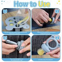 Ensemble d'alimentateurs mini-popsicle en silicone, sans BPA, pour soulager les poussées dentaires, distributeur de fruits, moules à glaçons pour lait maternel – Stock direct usine