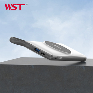 WST pabrik langsung OEM pengisi daya ponsel portabel stasiun pengisian magnetik pemasok stasiun nirkabel portabel 10000mah Power Bank