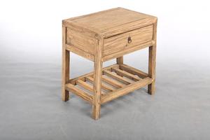 Antique <strong>Rustic</strong> Living Room Night Stand Solid Wood Drawers <strong>Bedside</strong> <strong>Table</strong> - Product Image 2
