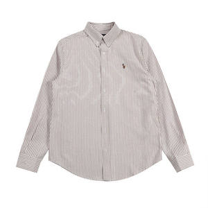 Camisa de manga larga con bordado de caballo pequeño, chaqueta informal holgada RL moderna y versátil para hombres y mujeres - Product Image 3