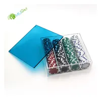 YumuQ 200 adet renkli özel Poker fişleri ile Set saklama kutusu için kumar