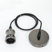 Support de lampe LED vintage Edison E27 avec clip de fixation, adaptateur de suspension en fer, finition bronze, petit modèle anti-éblouissement