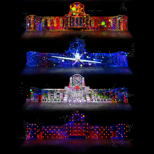 11600 Lumens High Lumen DLP Laser Projector Museums Theme Parks Immersive Exhibitions 3D Building Mapping
