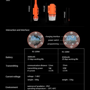Transpondeur AIS longue portée IPX7 5W, bouée de suivi pour filet de pêche, réception rapide, positionnement GPS, navigation RS-109M - Product Image 3