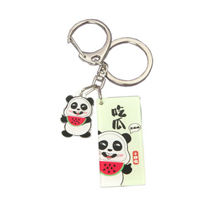 Allyace Chenlong Customization Acrylic Keychain <b>Panda</b> Watermelon Design Standard Size Promotional <b>Gift</b> - Product Image 1