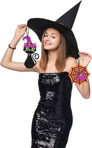 18 piezas de adornos colgantes de fieltro de Halloween, decoración colgante de puerta de fieltro de feliz Halloween para decoración de fiesta de Halloween - Product Image 5