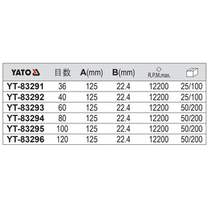 แผ่นเจียรยาโตะ 115 X 22.4 มม. 100 กริต สำหรับตัดและขัดโลหะ - Product Image 4