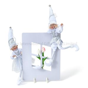 Новинка! Декор для рождественской елки: плюшевый эльф-кукла, серебристый, 60 см, на заказ. - Product Image 2