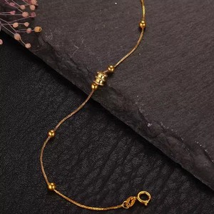 สร้อยข้อมือทองคำ18K AU750สร้อยข้อมือโซ่ดาวสองชั้นสำหรับผู้หญิงเครื่องประดับทอง18K สร้อยข้อมือเครื่องประดับแฟชั่น - Product Image 3