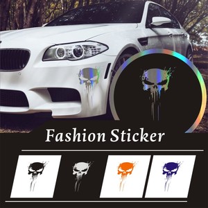 Adesivo Teschio Punisher 22*15cm, Decalcomania 3D per Auto, Adesivi Vinilici Riflettenti con Effetto Sangue, Accessori per Styling Auto - Product Image 3