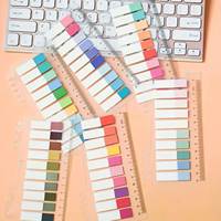 Lot de 6 blocs-notes autocollants multicolores de 1200 feuilles, avec numéros de page inscriptibles, pour marquage et notes adhésives
