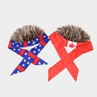 Youmite Cross-Border Wig Hood Hat |   Couvre-tête coloré unisexe pour fans, mignon et tendance |   Décoration de fête et de carnaval 100% polyester
