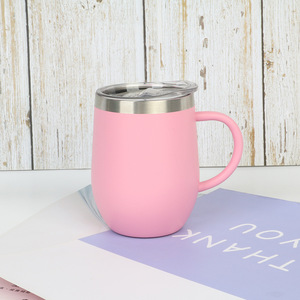 Chất lượng cao 304 thép không gỉ đôi tường Cốc cà phê 12oz/350ml chân không cách điện cốc trứng hình dạng du lịch cầm tay cốc - Product Image 3