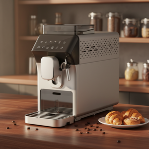 Cafetera Espresso Automática de Granos a Taza, Cafetera Inteligente con Espumador de Leche Incorporado para Uso Diario en el Hogar y la Cocina - Product Image 1