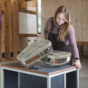 Cartouche filtrante réutilisable 6001CN à haute filtration pour <span class=keywords><strong>protection</strong></span> contre les vapeurs organiques, pour demi-<span class=keywords><strong>masque</strong></span> <span class=keywords><strong>de</strong></span> <span class=keywords><strong>protection</strong></span> activé - Product Image 3