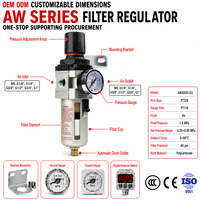Régulateur de filtre pneumatique AW3000-03 G3/8, filtre à air, régulateur industriel
