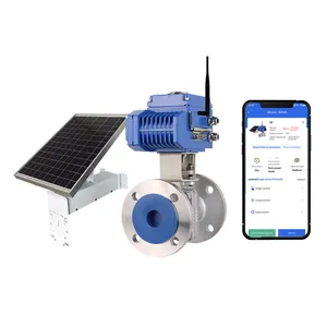 Lora/GSM dựa trên không dây thông minh thiết bị truyền động cho van năng lượng mặt trời bảng điều khiển thủy lợi năng lượng mặt trời Powered bướm van thiết bị truyền động