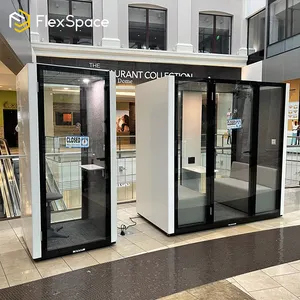 Flexspace 2024 ตู้โทรศัพท์สํานักงานฝักทํางานแบบเคลื่อนย้ายได้Soundproof Modularบูธเก็บเสียงสํานักงานฝักส่วนตัว