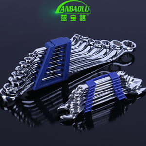 Juego de llaves de boca abierta Lugong, 8 piezas, métricas, hexagonales, con mandíbula lisa, grado industrial, acero 45, acabado espejo - Product Image 5