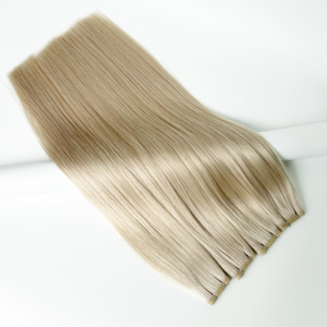 Extension capelli umani geniale trama Private Label <span class=keywords><strong>platino</strong></span> <span class=keywords><strong>colore</strong></span> <span class=keywords><strong>biondo</strong></span> Super doppio disegnate trame invisibili - Product Image 2