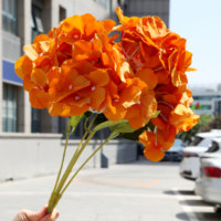 TCF Hortensia Kunstbloem Grote Zijden 5-koppige Hortensia Bloemboeket Kunstbloemen voor Huis Bruiloft Decoratie