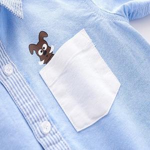 T-shirt à manches longues en coton pour garçons, collection Printemps, avec broderie florale, coloris tendance - Product Image 4