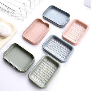 Minimalist Rectangular <b>Plastic</b> Soap Dish With Drainage <b>Mesh</b> For Bath And Travel Use - Product Image 2