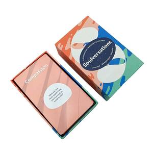 Juegos de cartas de <span class=keywords><strong>preguntas</strong></span> interactivas de papel de lino de alta calidad diseño personalizado impreso personalizado <span class=keywords><strong>para</strong></span> parejas precio de fábrica - Product Image 1
