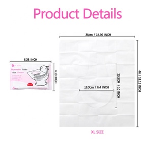 Pack de voyage OEM 10 feuilles 16 g Couvre-siège de toilette jetable en papier de pâte à papier pour l'apprentissage de la propreté des enfants - Product Image 2