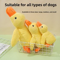 Jouet interactif pour chien en forme de canard tricoté, jouet à mâcher en peluche douce pour chiens de petite, moyenne et grande taille